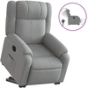 Image de vidaXL Fauteuil relax avec releveur électrique Gris clair Tissu