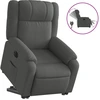 Image de vidaXL Fauteuil relax avec releveur électrique Tissu gris foncé
