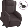 Image de vidaXL Fauteuil relax avec releveur électrique Tissu marron foncé