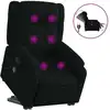 Image de vidaXL Fauteuil de massage électrique avec releveur Noir Tissu