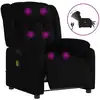 Image de vidaXL Fauteuil de massage électrique noir similicuir