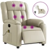 Image de vidaXL Fauteuil de massage électrique Crème similicuir