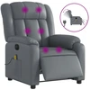 Image de vidaXL Fauteuil de massage électrique gris similicuir