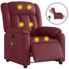 Image de vidaXL Fauteuil de massage électrique vin rouge similicuir