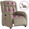 Image de vidaXL Fauteuil de massage électrique Cappuccino-Brun Similicuir