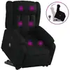 Image de vidaXL Fauteuil de massage avec releveur Noir similicuir