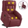 Image de vidaXL Fauteuil de massage avec releveur vin rouge similicuir