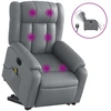 Image de vidaXL Fauteuil de massage avec releveur électrique Gris Similicuir