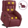Image de vidaXL Fauteuil de massage avec releveur électrique vin rouge similicuir