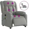 Image de vidaXL Fauteuil de massage électrique Tissu gris clair