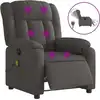 Image de vidaXL Fauteuil de massage électrique Tissu gris foncé