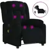 Image de vidaXL Fauteuil de massage électrique noir tissu