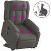 Image de vidaXL Fauteuil de massage avec releveur Tissu gris foncé