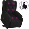 Image de vidaXL Fauteuil de massage avec releveur Noir Tissu