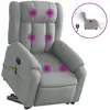 Image de vidaXL Fauteuil de massage électrique avec releveur Tissu gris clair