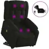 Image de vidaXL Fauteuil de massage électrique avec releveur Noir Tissu