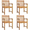 Image de vidaXL Chaises de jardin 4 pcs. 56x55,5x90 cm bois massif acacia