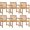 Image de vidaXL Chaises de jardin 6 pcs. 56x55,5x90 cm bois massif acacia
