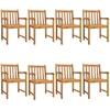 Image de vidaXL Chaises de jardin 8 pcs. 56x55,5x90 cm bois massif acacia