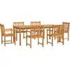 Image de vidaXL Ensemble de jardin 7 pièces en bois massif d'acacia