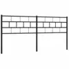 Image de vidaXL Tête de lit de rechange en métal noir 160 cm