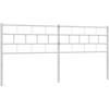 Image de vidaXL Tête de lit de rechange en métal blanc 180 cm