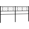 Image de vidaXL Tête de lit en métal noir 193 cm