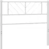 Image de vidaXL Tête de lit de rechange en métal blanc 90 cm