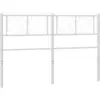 Image de vidaXL Tête de lit de rechange en métal blanc 120 cm