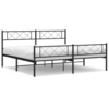 Image de vidaXL Lit métallique sans matelas avec pied de lit noir 180x200 cm