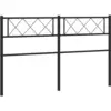 Image de vidaXL Tête de lit de rechange en métal noir 120 cm
