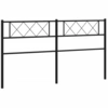 Image de vidaXL Tête de lit de rechange en métal noir 160 cm