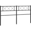 Image de vidaXL Tête de lit de rechange en métal noir 180 cm