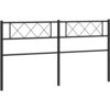 Image de vidaXL Tête de lit de rechange en métal noir 200 cm