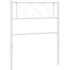 Image de vidaXL Tête de lit de rechange en métal blanc 100 cm