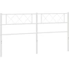 Image de vidaXL Tête de lit de rechange en métal blanc 180 cm