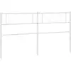 Image de vidaXL Tête de lit de rechange en métal blanc 193 cm