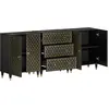 Image de vidaXL Armoires d'appoint 3 pcs. 60x33x75 cm bois massif mangue