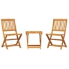 Image de vidaXL Ensemble de jardin 3 pièces pliable en bois massif d'acacia