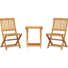 Image de vidaXL Ensemble de jardin 3 pièces pliable en bois massif d'acacia