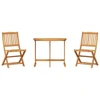 Image de vidaXL Ensemble de jardin 3 pièces pliable en bois massif d'acacia