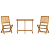 Image de vidaXL Ensemble de jardin 3 pièces pliable en bois massif d'acacia