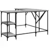 Image de vidaXL Bureau gris Sonoma 139x139x75 cm Bois composite