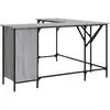 Image de vidaXL Bureau gris Sonoma 141x141x75 cm Bois composite
