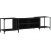Image de vidaXL Armoire TV noire 203x37x50 cm Bois composite