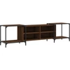 Image de vidaXL Armoire TV marron imitation chêne 203x37x50 cm Matériau dérivé du bois
