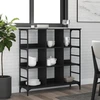 Image de vidaXL Sideboard noir 102x32x103,5 cm Bois composite