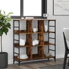 Image de vidaXL Sideboard chêne fumé 102x32x103,5 cm Matériau dérivé du bois