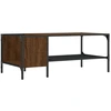 Image de vidaXL Table basse avec étagère, aspect chêne brun 100x51x40 cm