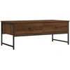 Image de vidaXL Table basse marron imitation chêne 101x49x39,5 cm Bois composite